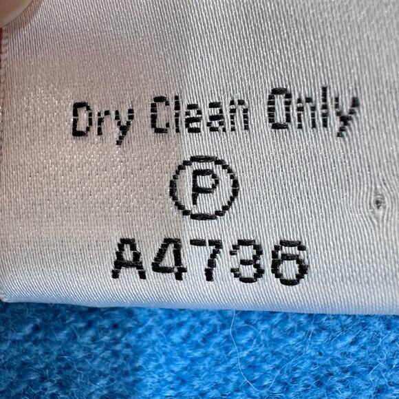 Quacker Factory Sweater Women 3X Wool Zip Up Snowflakes Blue Round Neck Beaded - Picture 8 of 14